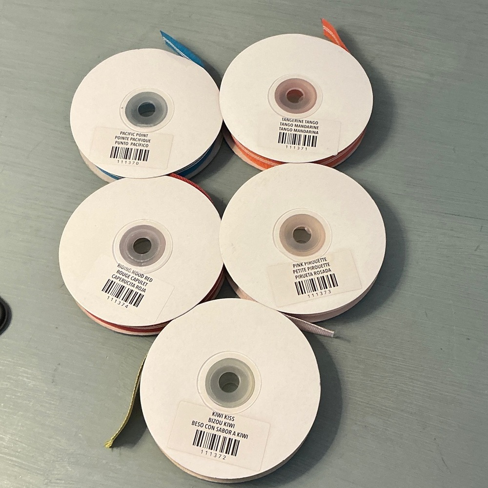 Stampin' Up! Lot of 26 Spools of Ribbon of Various Colors, Sizes & Designs - Picture 4 of 16